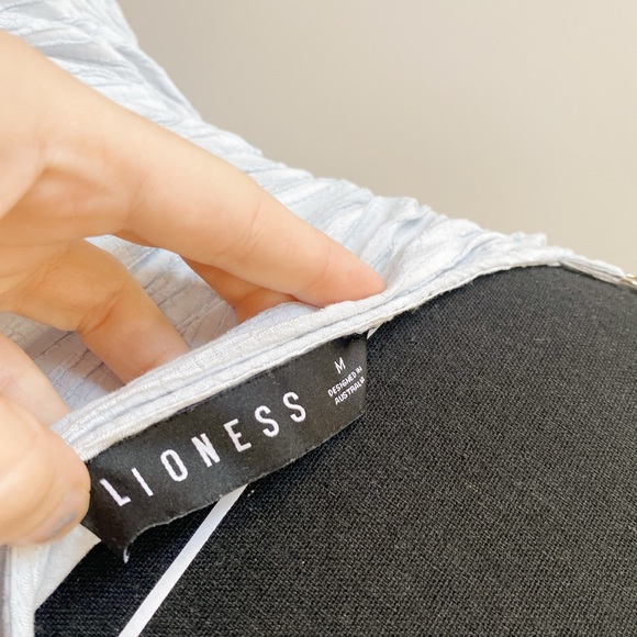 Lioness ruched mini dress, baby blue - Picture 4 of 4